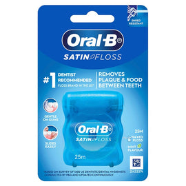 Oral-B Satin Tape Dental Floss Mint 25m