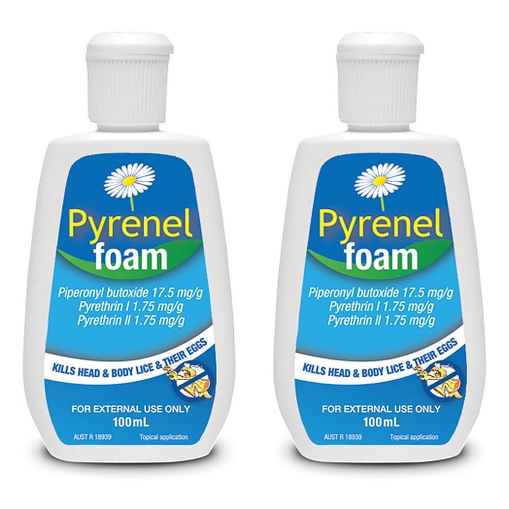Pyrenel Foam Head Lice Treatment 100mL Pack of 2