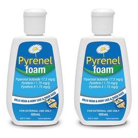 Pyrenel Foam Head Lice Treatment 100mL Pack of 2