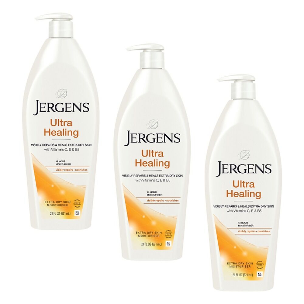 Jergens Ultra Healing Moisturiser 621mL x 6 Bundle of 3