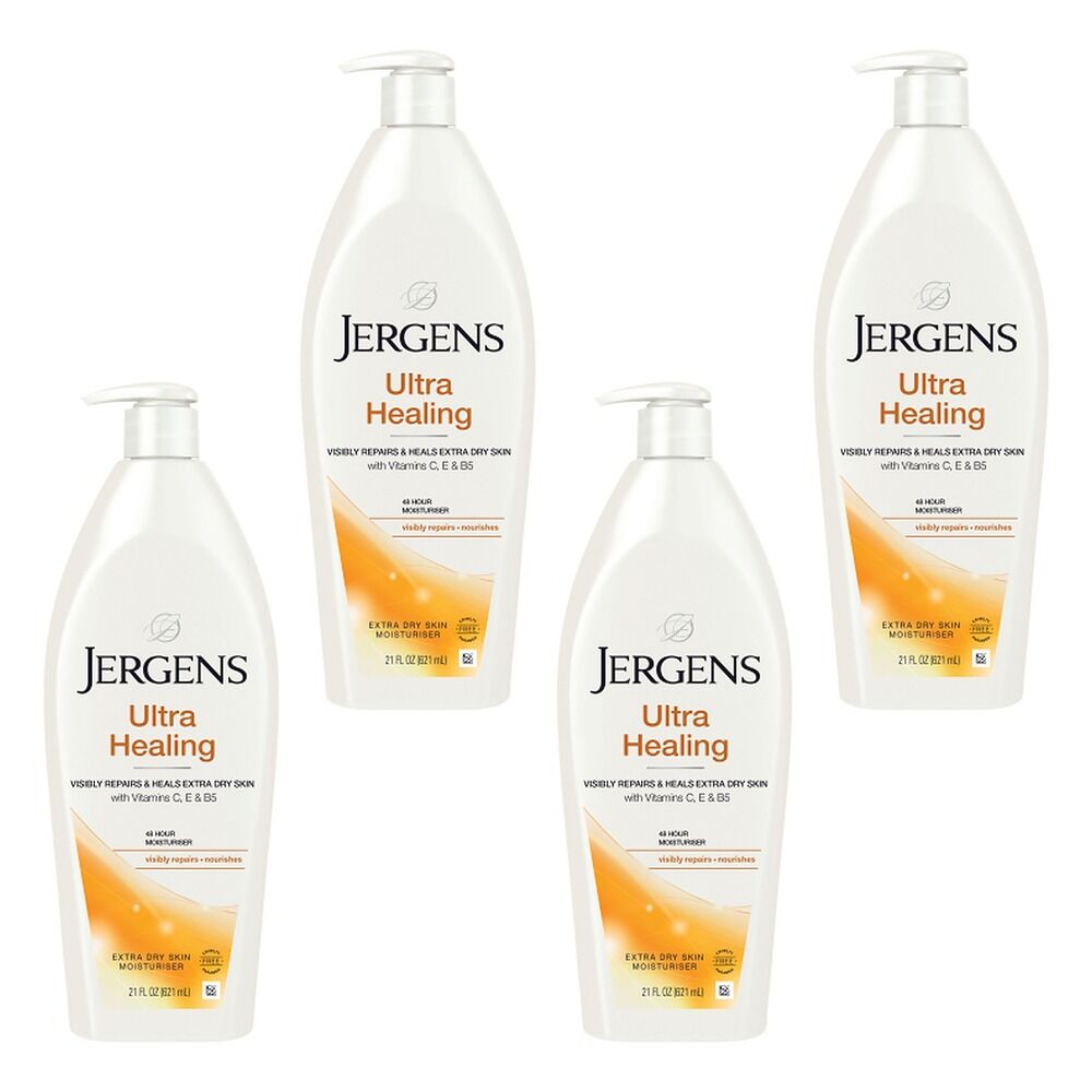 Jergens Ultra Healing Moisturiser 621mL x 6 Bundle of 4