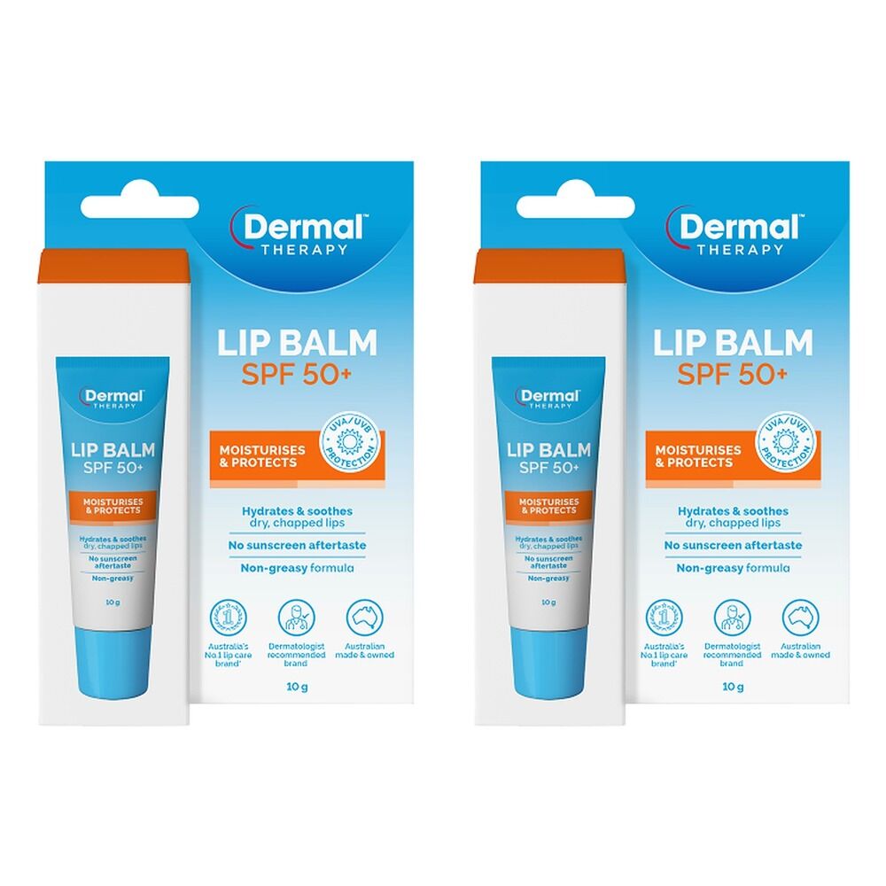 Dermal Therapy Lip Balm SPF 50+ 10g Pack of 2