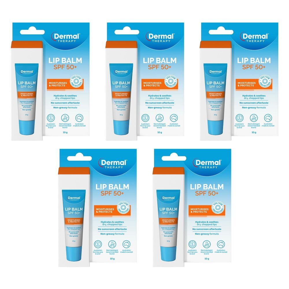 Dermal Therapy Lip Balm SPF 50+ 10g Pack of 5