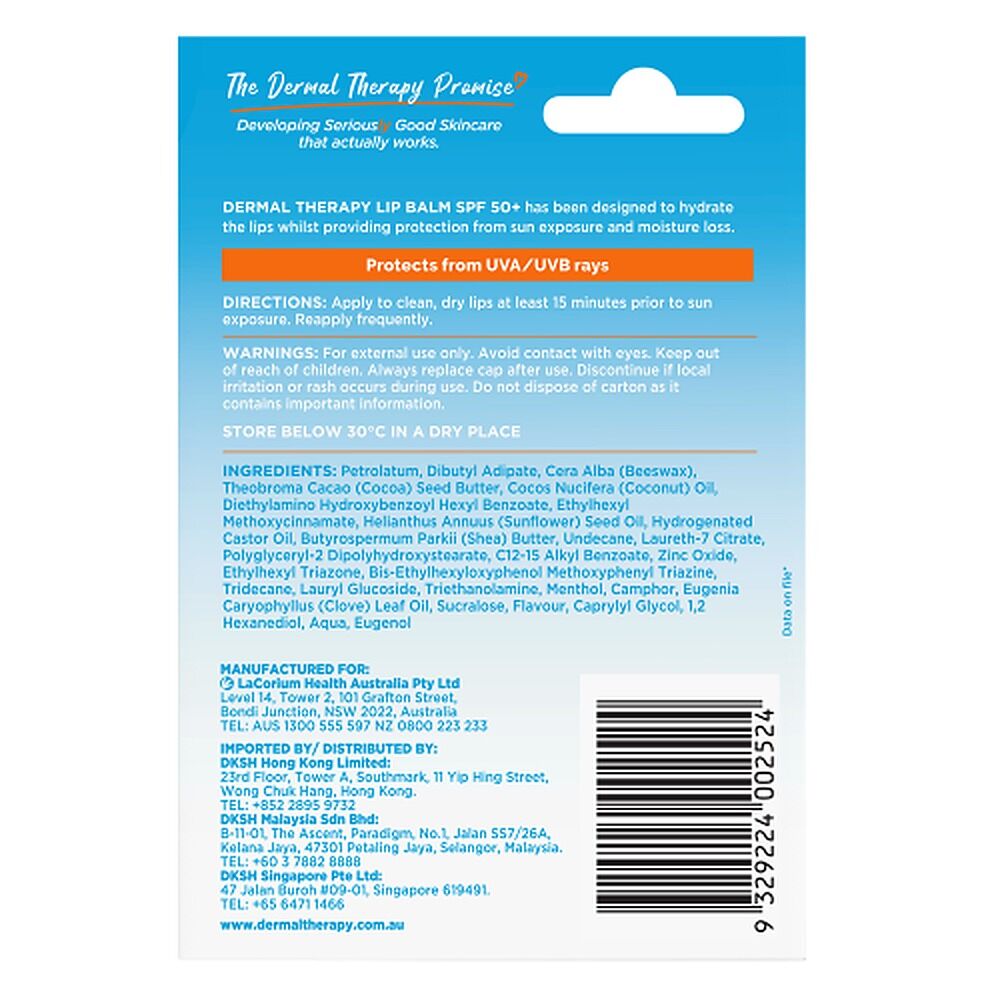 Dermal Therapy Lip Balm SPF 50+ 10g