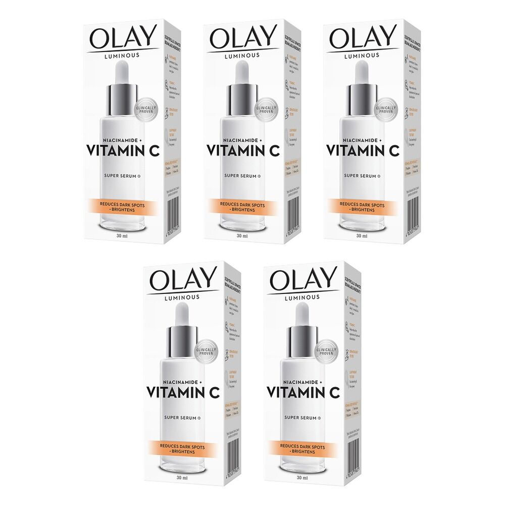 Olay Luminous Niacinamide + Vitamin C Super Face Serum 30mL Pack of 5