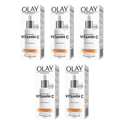 Olay Luminous Niacinamide + Vitamin C Super Face Serum 30mL Pack of 5