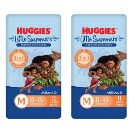 Huggies Little Swimmers Medium Swim Pants, Pack of 11 x 3 Bundle of 2