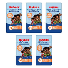 Huggies Little Swimmers Medium Swim Pants, Pack of 11 x 3 Bundle of 5