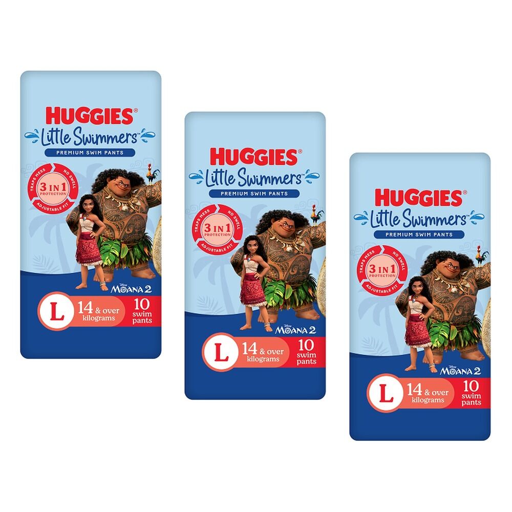 Huggies Little Swimmers Large Swim Pants, Pack of 10 x 3 Bundle of 3