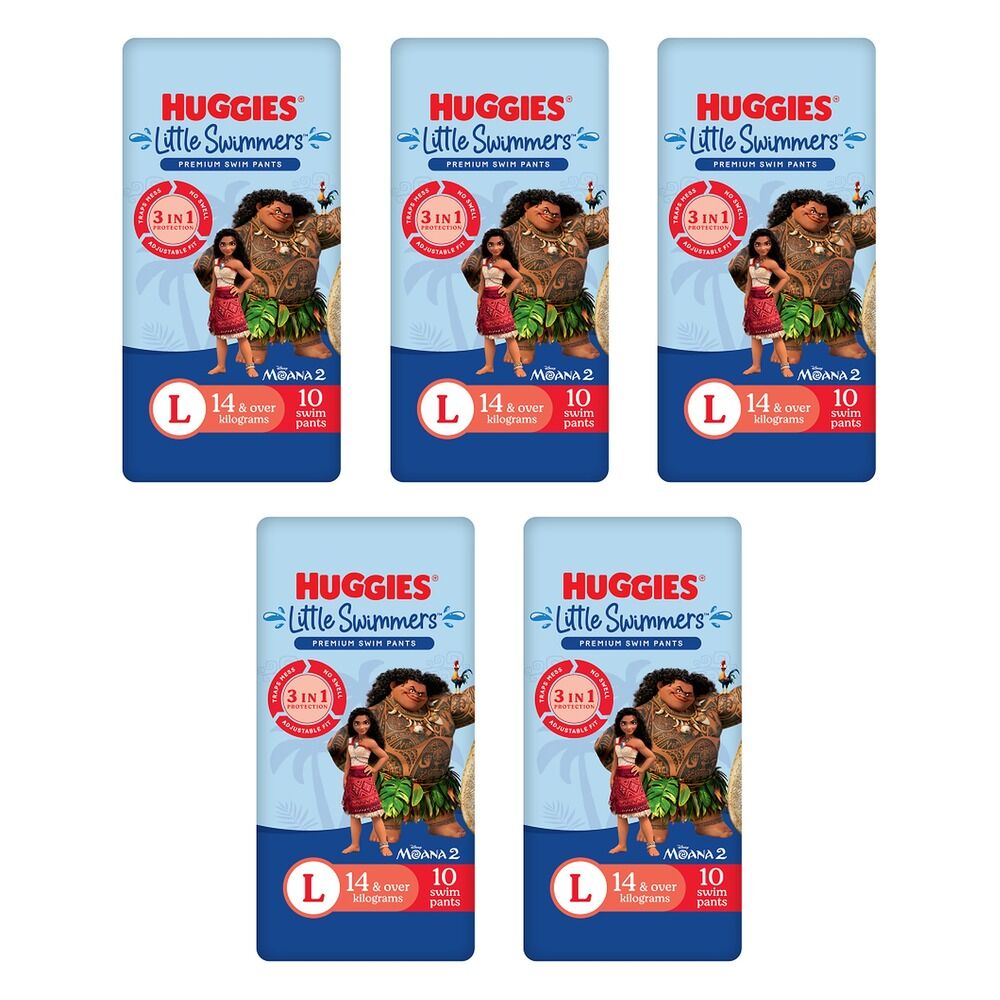 Huggies Little Swimmers Large Swim Pants, Pack of 10 x 3 Bundle of 5