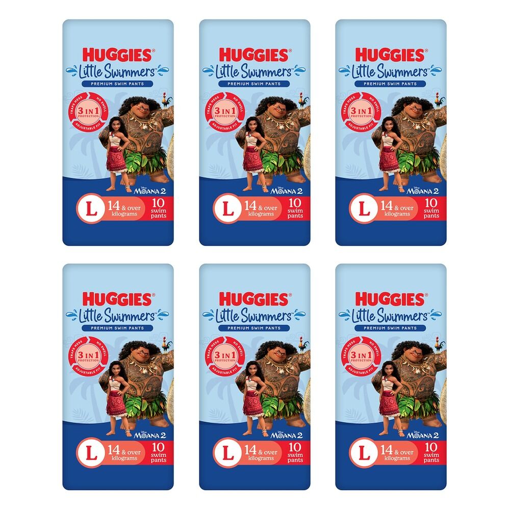 Huggies Little Swimmers Large Swim Pants, Pack of 10 x 3 Bundle of 6