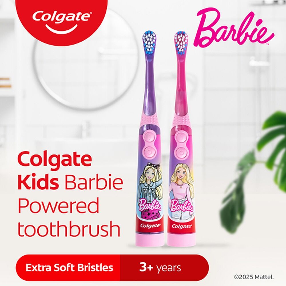 Colgate Kids Batman or Barbie Sonic Power Toothbrush Extra Soft 3+ Years