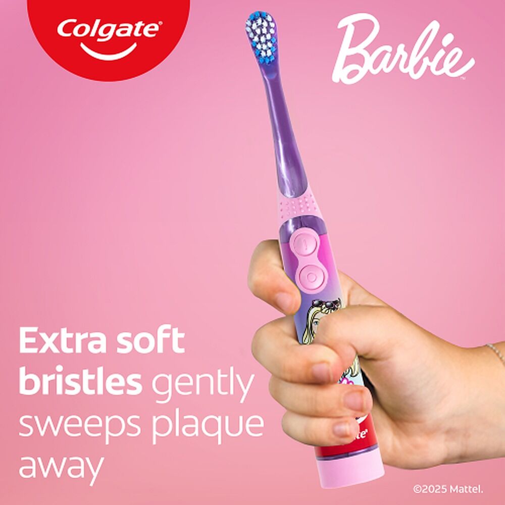 Colgate Kids Batman or Barbie Sonic Power Toothbrush Extra Soft 3+ Years