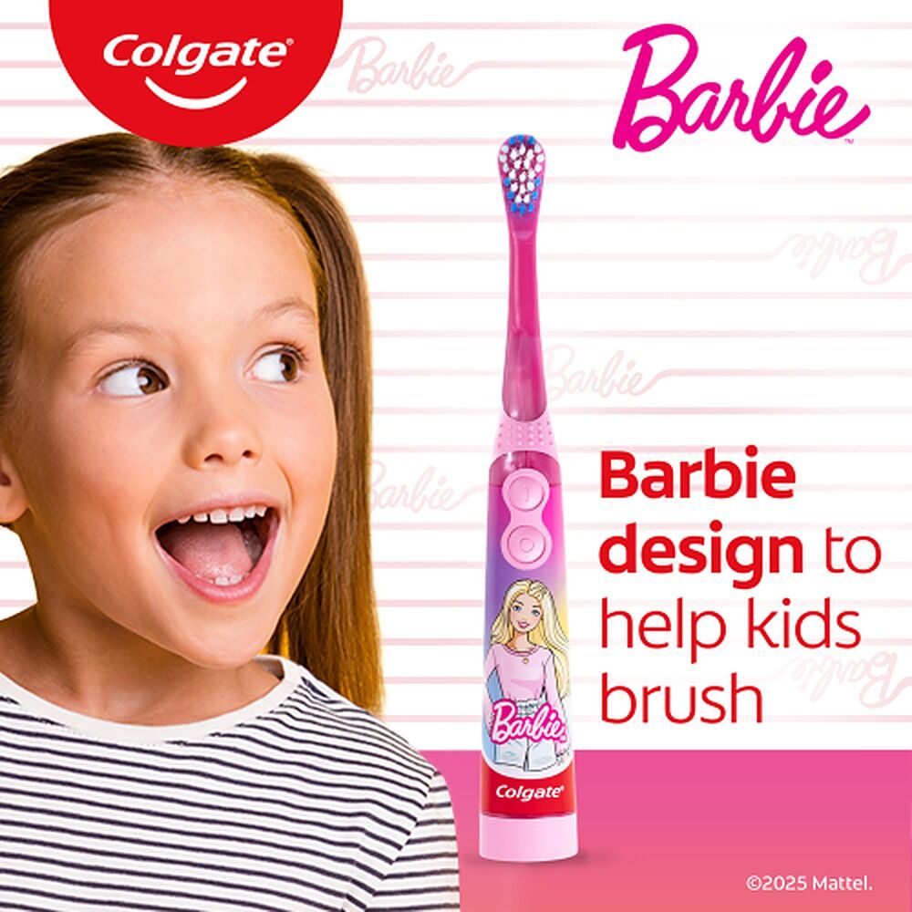 Colgate Kids Batman or Barbie Sonic Power Toothbrush Extra Soft 3+ Years