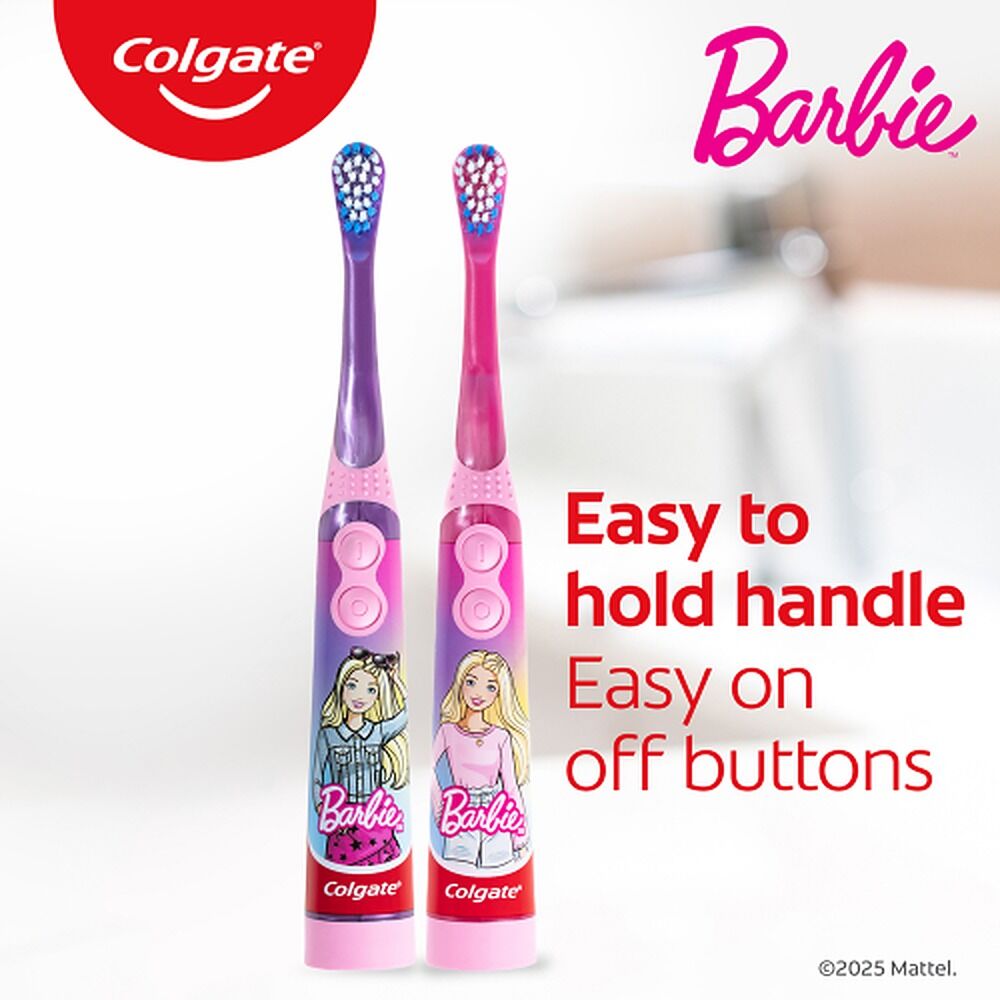 Colgate Kids Batman or Barbie Sonic Power Toothbrush Extra Soft 3+ Years