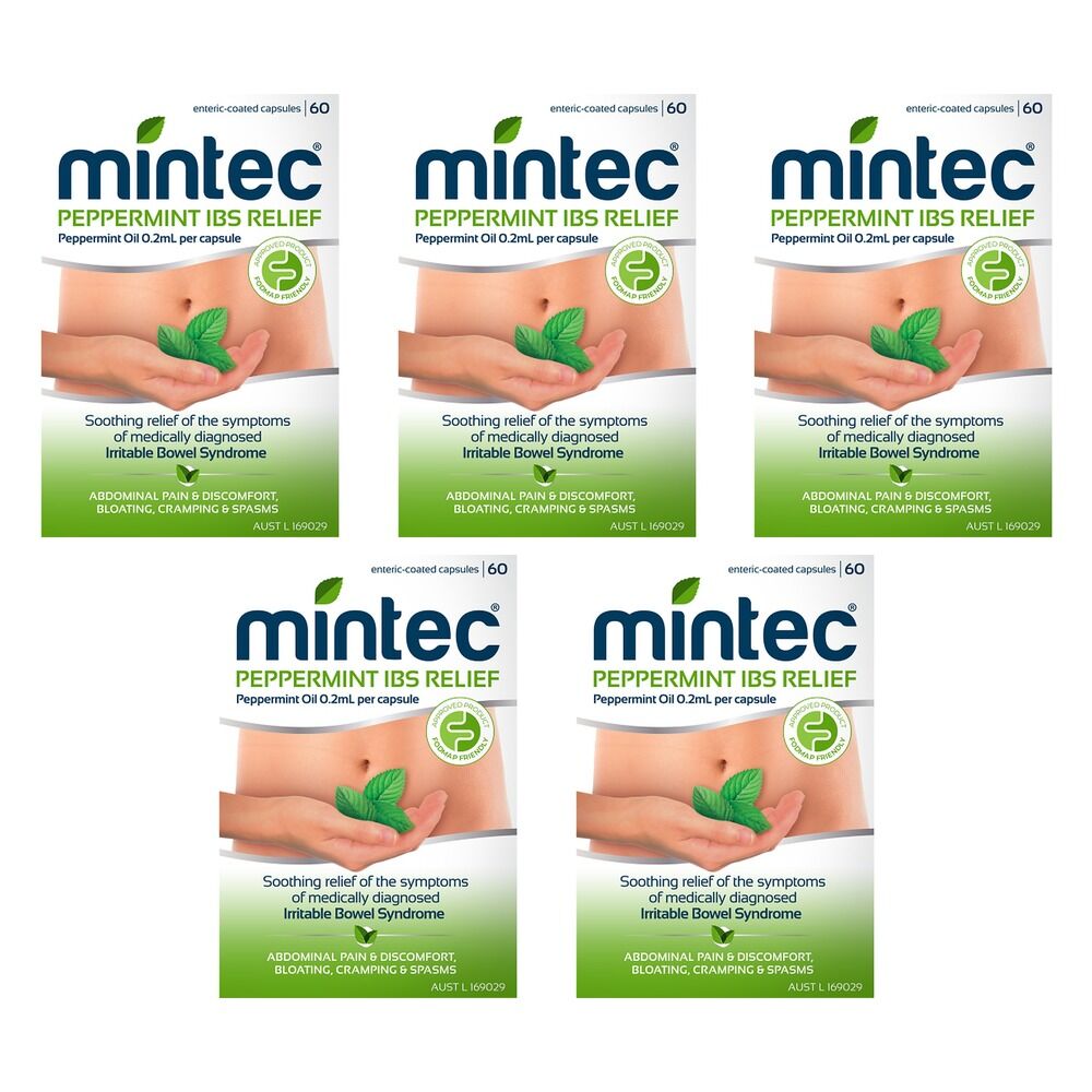 Mintec IBS Relief 60 Capsules Pack of 5