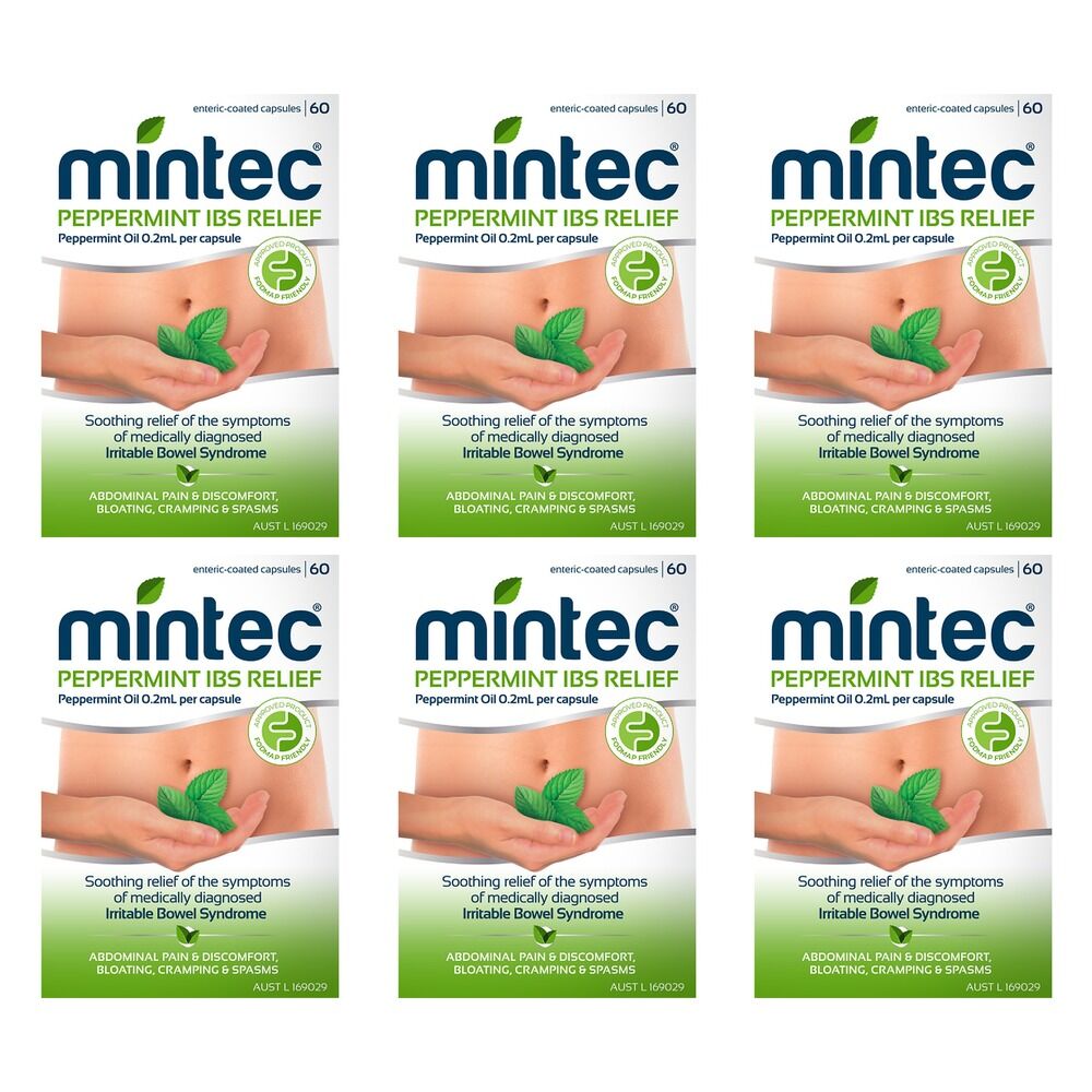 Mintec IBS Relief 60 Capsules Pack of 6