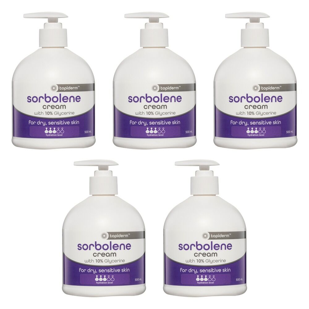 Topiderm Sorbolene Cream 500mL Pack of 5