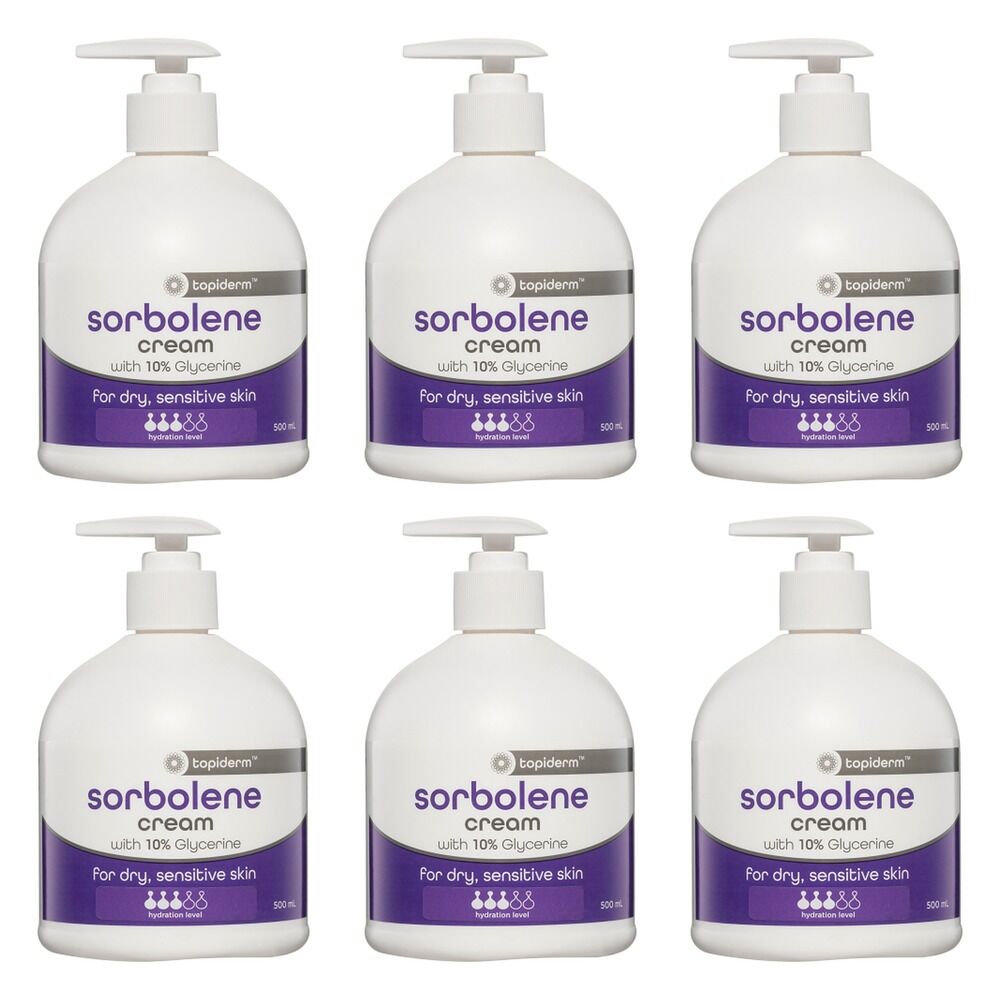 Topiderm Sorbolene Cream 500mL Pack of 6