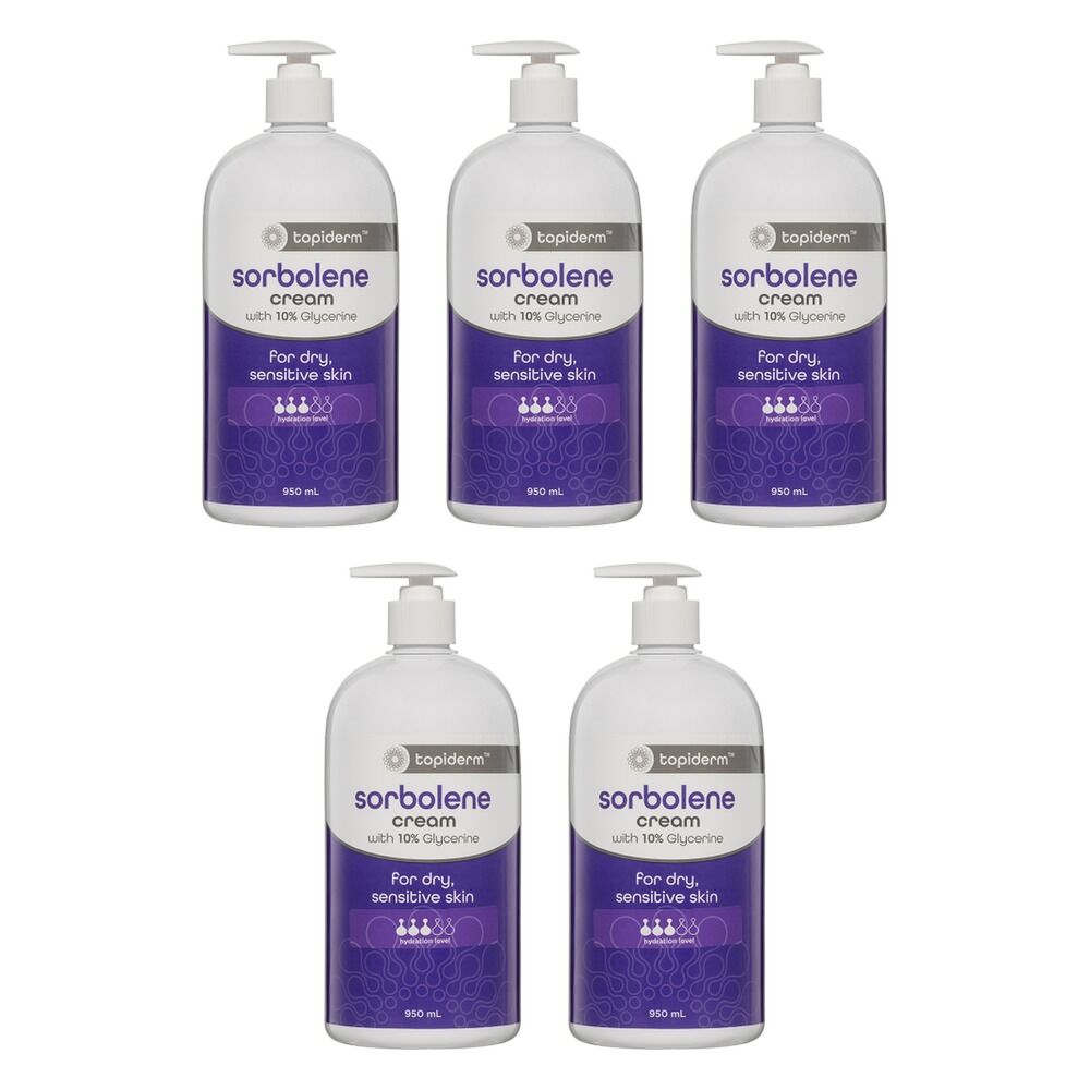 Topiderm Sorbolene Cream 950mL Pack of 5