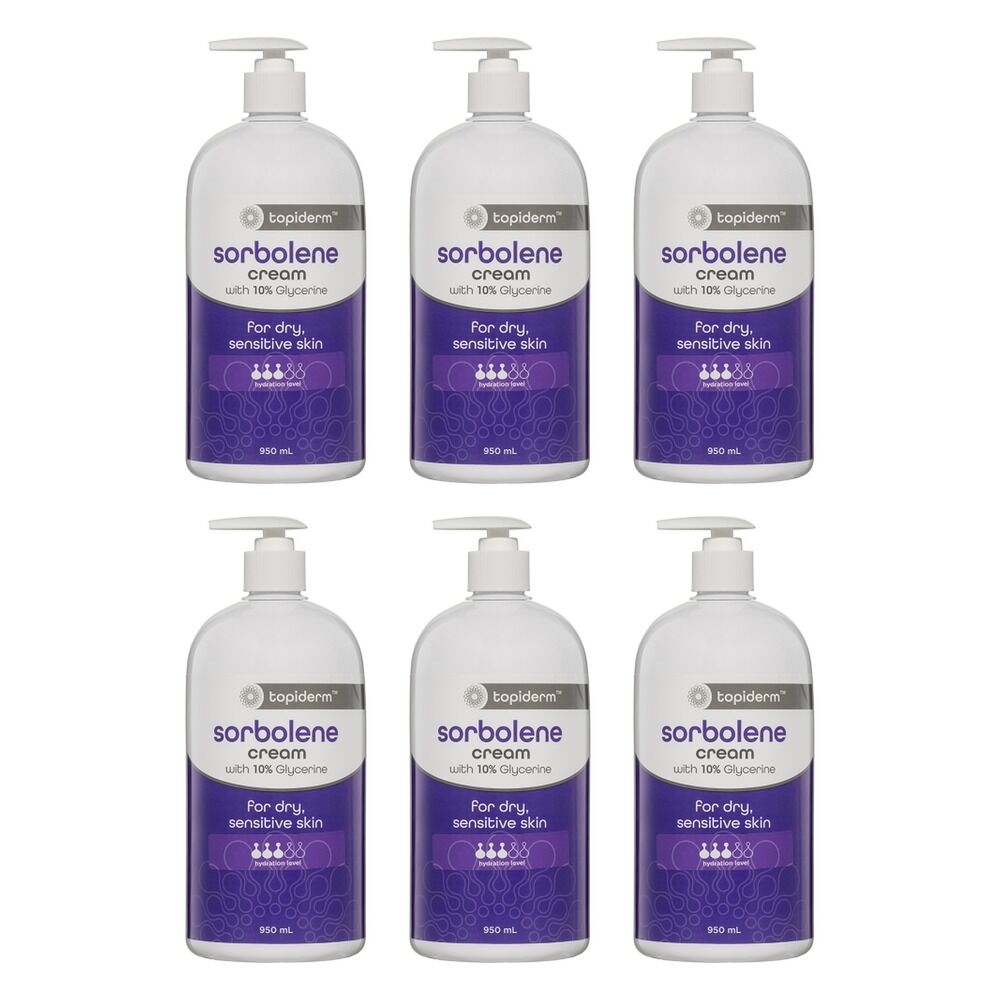 Topiderm Sorbolene Cream 950mL Pack of 6