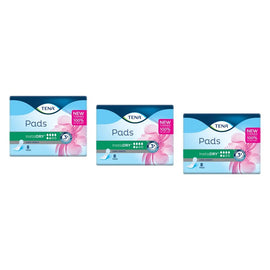 Tena InstaDry Long Length Pads 8 Pack x 6 Bundle of 3