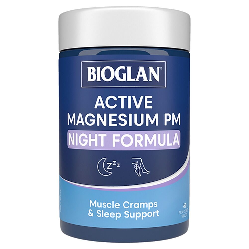 Bioglan Active Magnesium PM Night Formula 60 Tablets x 3