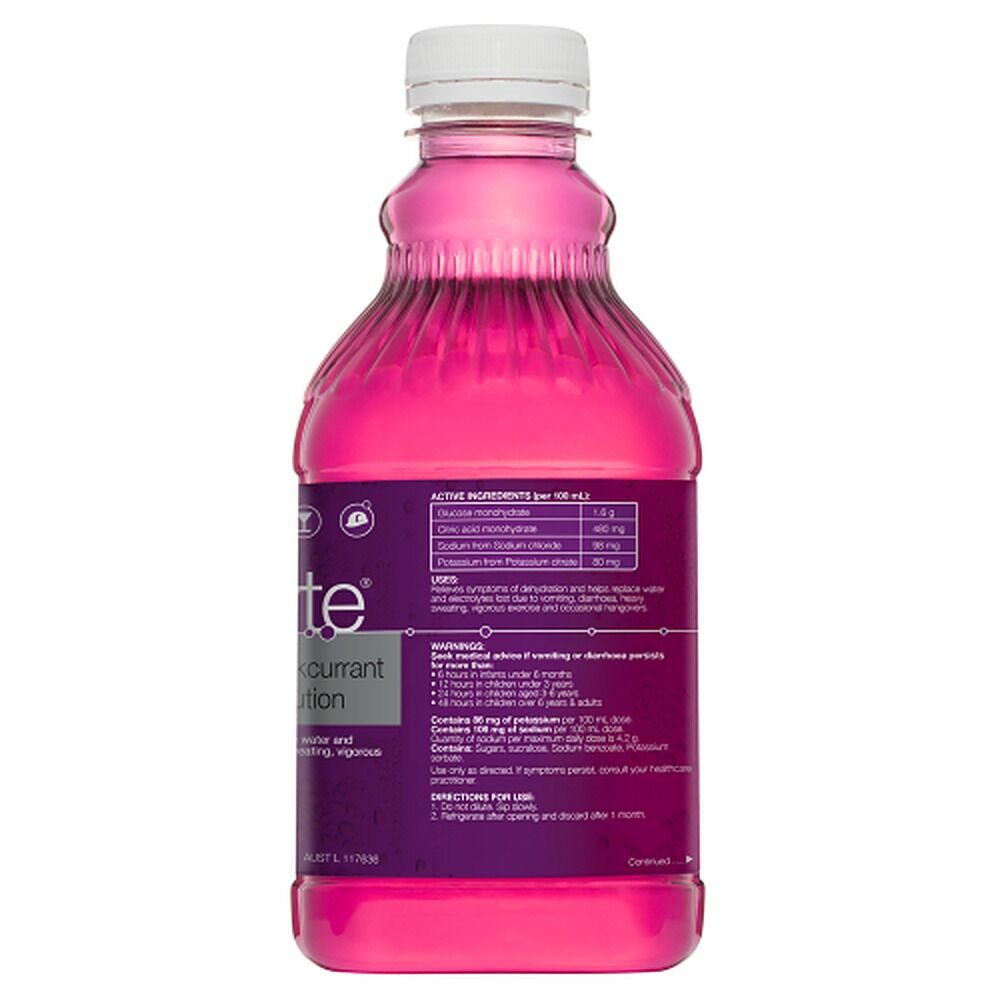 Hydralyte Apple Blackcurrant Flavoured Electrolyte Solution 1 L