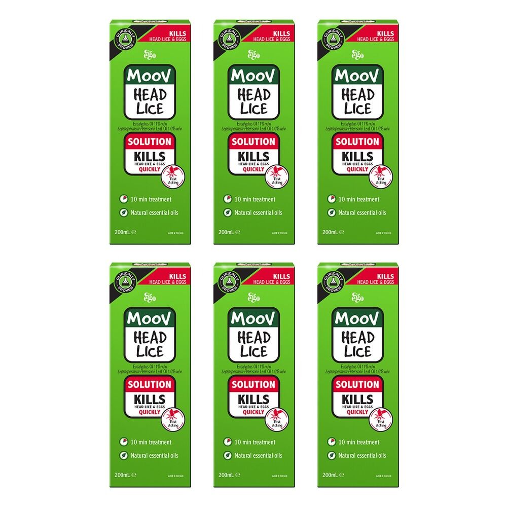 Ego Moov Head Lice Solution 200mL Pack of 6