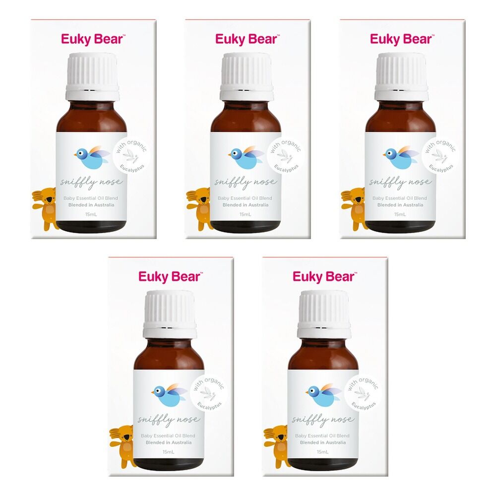 Euky Bear Sniffly Nose Baby Essential Oil Blend 15mL Pack of 5