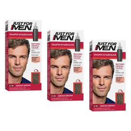 Just For Men Shampoo-In Haircolour Medium Brown 66mL Pack of 3