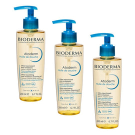 Bioderma Atoderm Ultra-Nourishing Shower Oil Cleanser 200mL Pack of 3