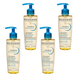 Bioderma Atoderm Ultra-Nourishing Shower Oil Cleanser 200mL Pack of 4