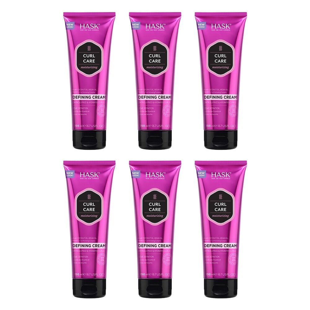 HASK Curl Care Moisturizing Defining Cream 198mL x 4 Bundle of 6