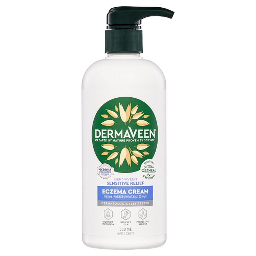 DermaVeen Sensitive Relief Eczema Cream 500mL x 3