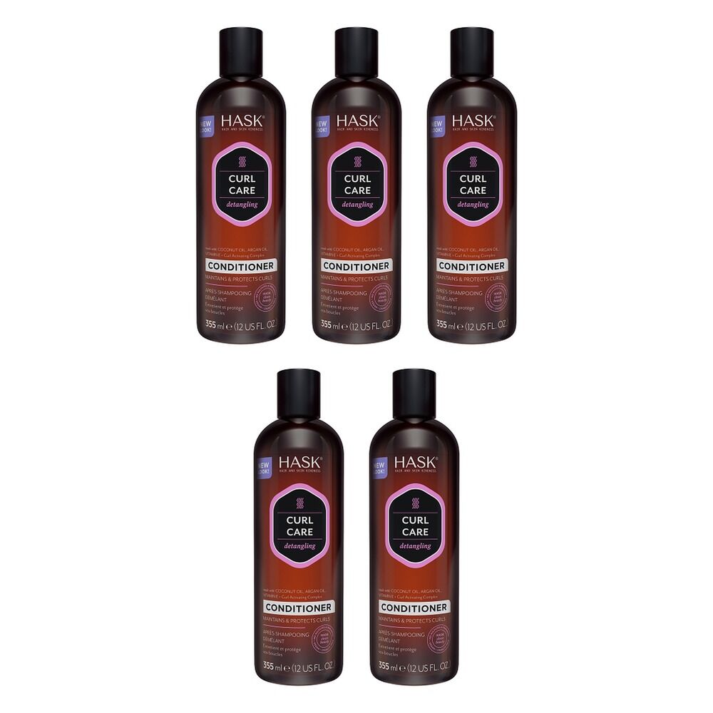 Hask Curl Care Detangling Conditioner 355mL Pack of 5
