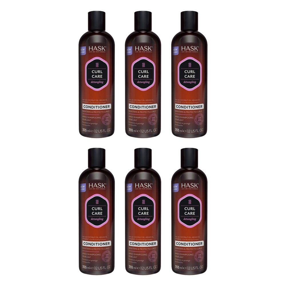 Hask Curl Care Detangling Conditioner 355mL Pack of 6
