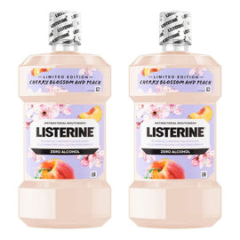 Listerine Antibacterial Mouthwash Cherry Blossom and Peach 500mL Pack of 2