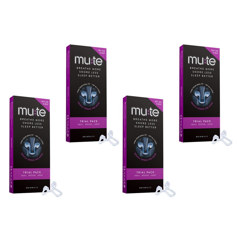 Mute Nasal Device Trial Pack 3 Sizes Bundle of 4