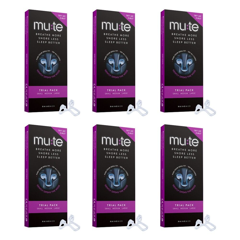 Mute Nasal Device Trial Pack 3 Sizes Bundle of 6