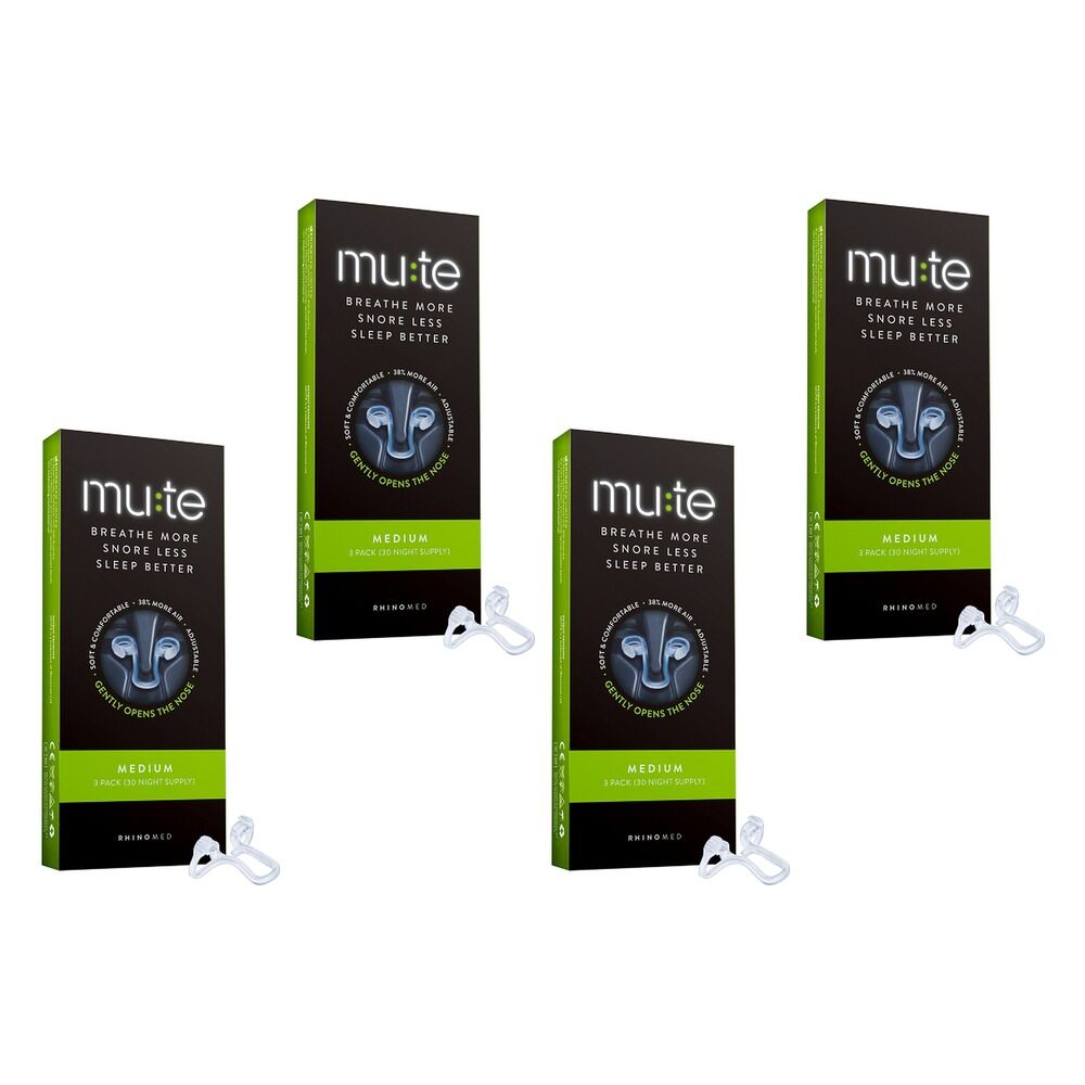 Mute Medium Nasal Device 3 Pack Bundle of 4