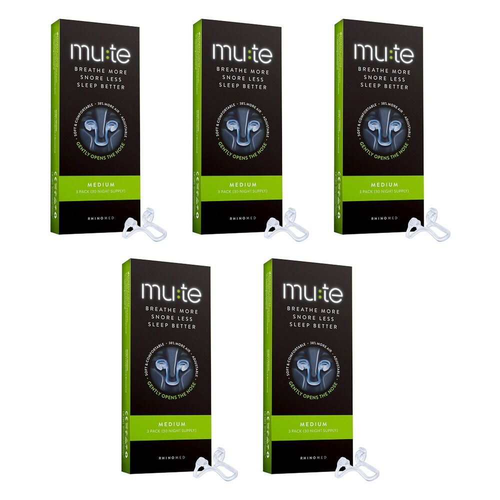 Mute Medium Nasal Device 3 Pack Bundle of 5