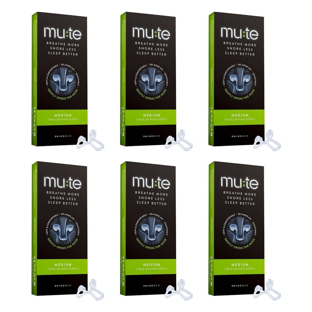 Mute Medium Nasal Device 3 Pack Bundle of 6