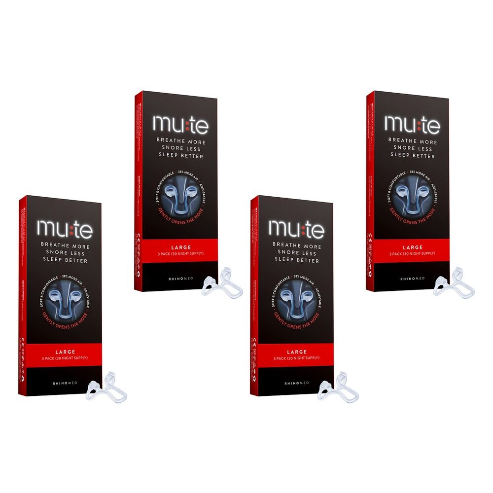 Mute Large Nasal Device 3 Pack Bundle of 4