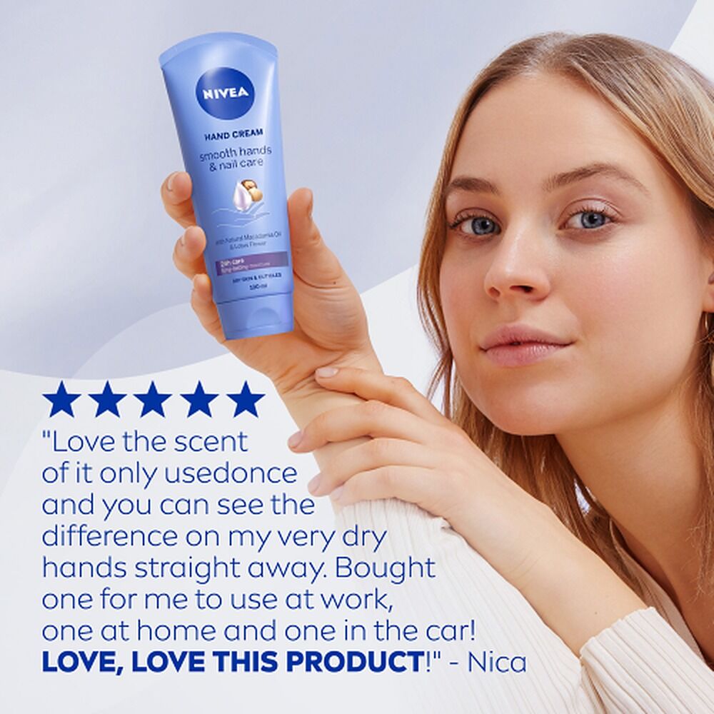 NIVEA Smooth Hands & Nail Care Hand Cream 100mL x 3