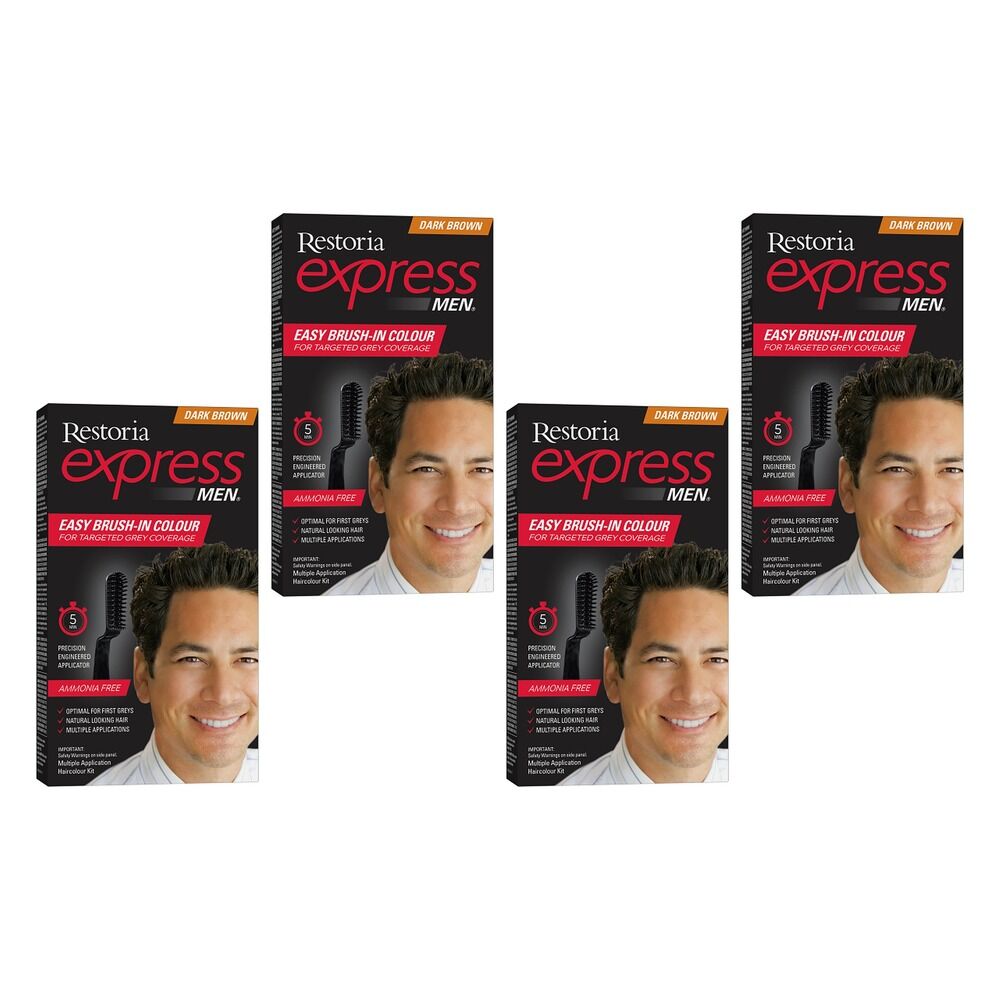 Restoria Express Men Dark Brown 90g Pack of 4