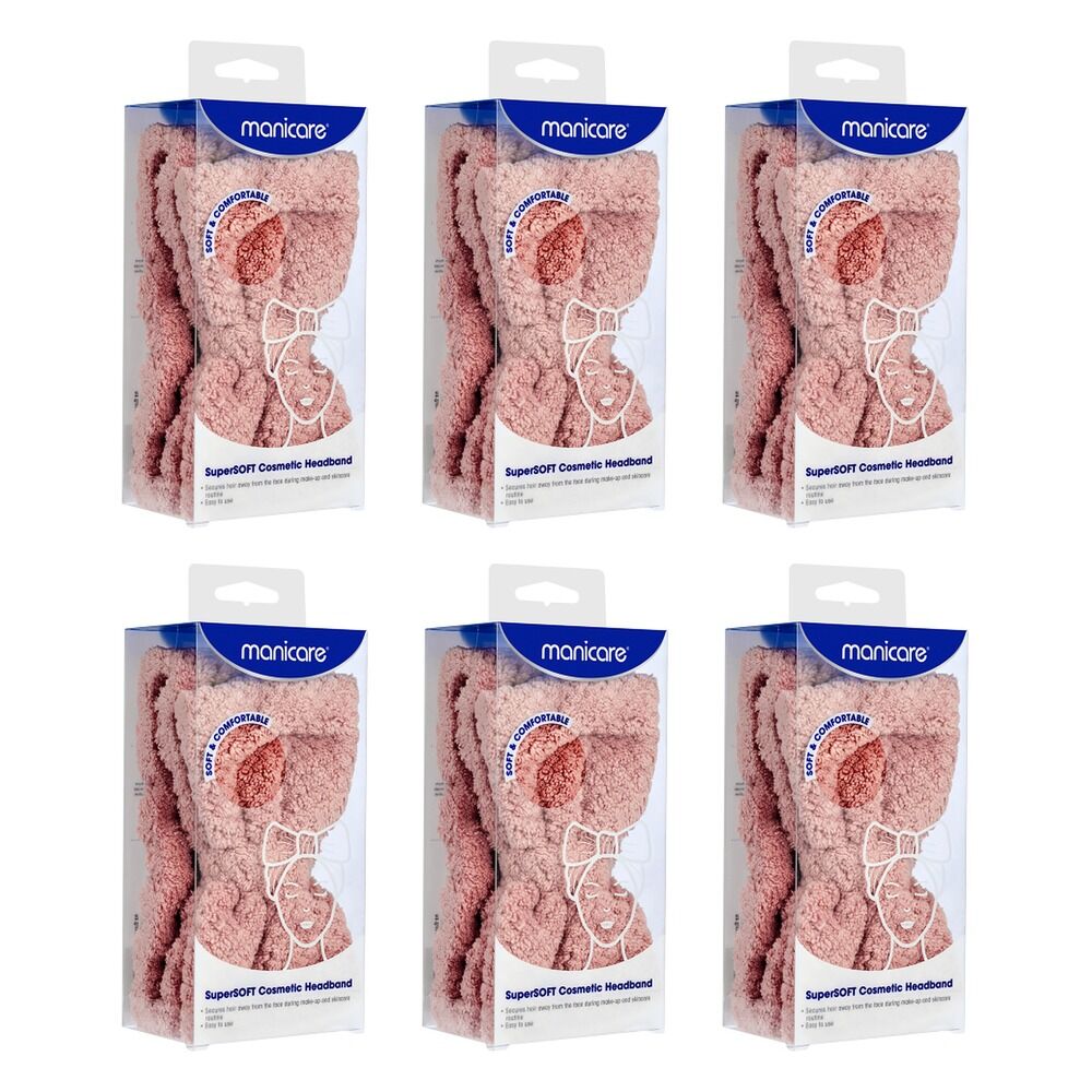 Manicare superSOFT Cosmetic Headband Pack of 6