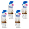 Head & Shoulders Dry Scalp Care Shampoo with Coconut Oil 400mL Pack of 4