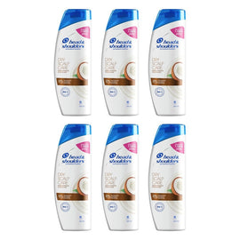 Head & Shoulders Dry Scalp Care Shampoo with Coconut Oil 400mL Pack of 6