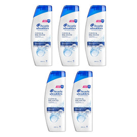 Head & Shoulders Clean & Balanced Anti-Dandruff Shampoo 400mL Pack of 5